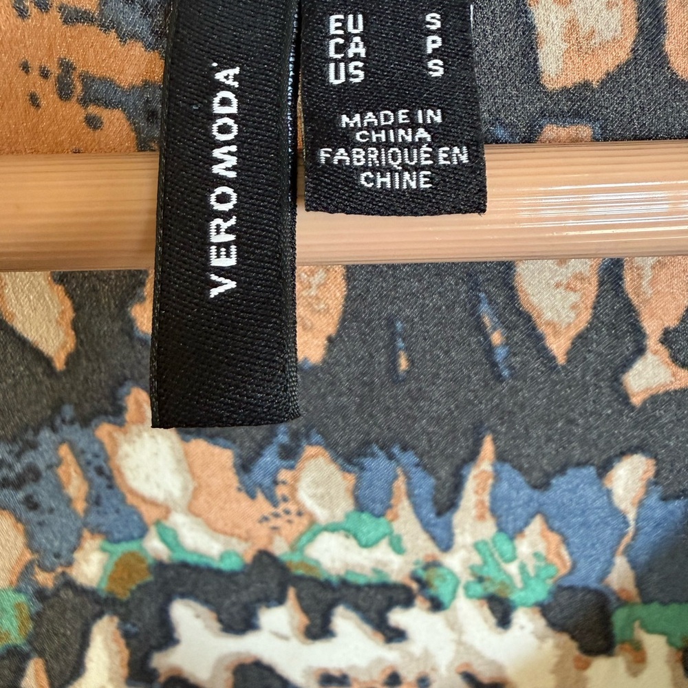 Vero Moda Multicolor Abstract Blouse S - Picture 4 of 8